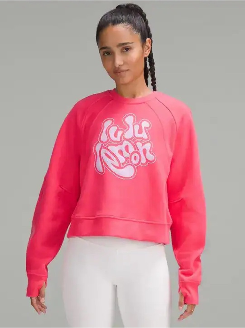 Lululemon Scuba Oversized Pullover *Embroidered in Glaze Pink Size M/L